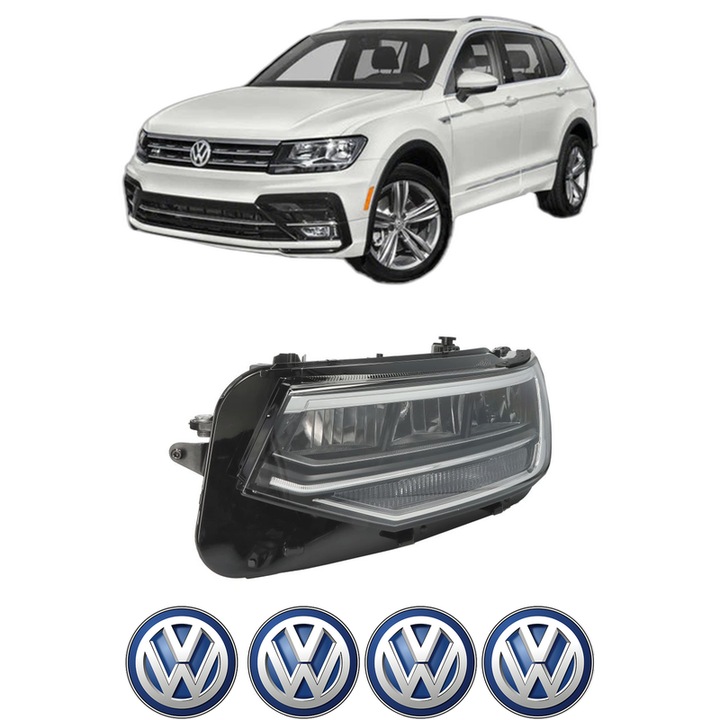 Far Stanga Fata Volkswagen TIGUAN (AD1, AX1) din 2016-2024, Auto, TYC, 4x Stickere auto cu Volkswagen