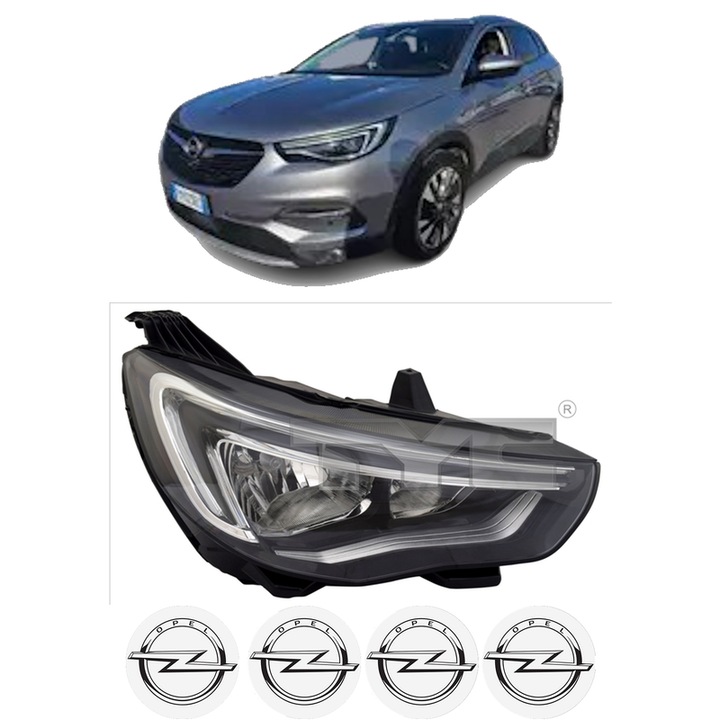 Far Stanga Fata OPEL GRANDLAND X Van din 2017-2021, Auto, TYC, 4x Stickere auto cu OPEL