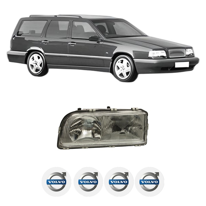 Far Stanga Fata VOLVO 850 Estate (855) din 1992-1997, Auto, DEPO, 4x Stickere auto cu VOLVO