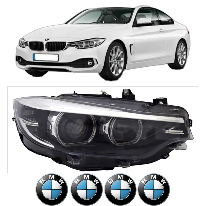 Far Dreapta Fata Bmw Seria 4 Coupe (F32, F82) din 2013-2020, Auto, TYC, 4x Stickere auto cu BMW