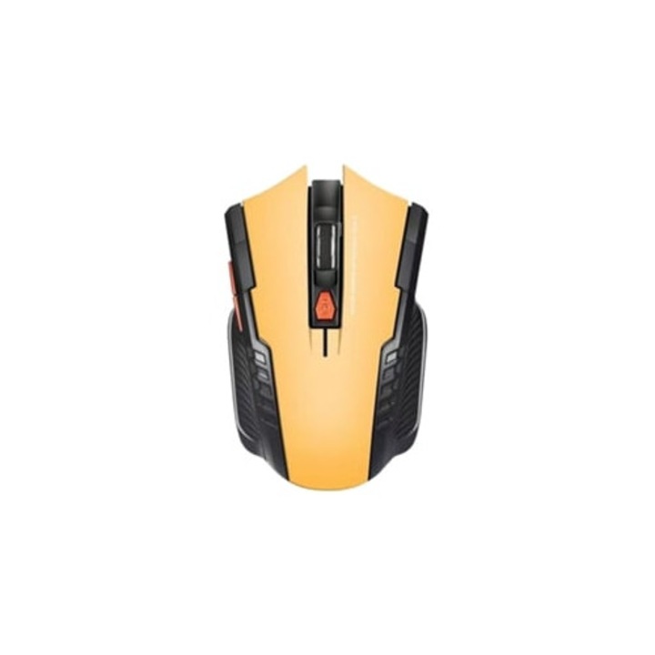 Mouse de gaming wireless Lurelia 2.4G, 800-1600dpi, galben