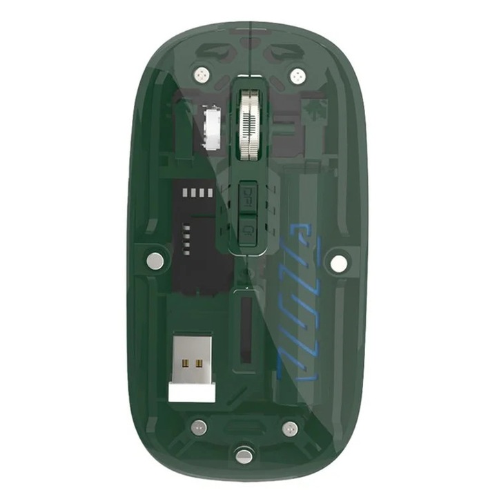 Безжична акумулаторна мишка Gusshious, тъмнозелена