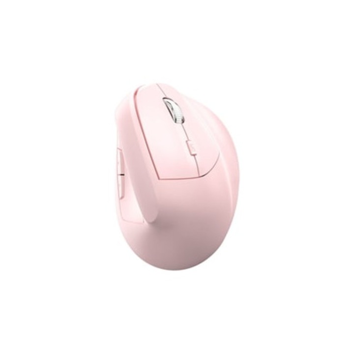 Mouse vertical wireless reincarcabil Lurelia 2.4G, roz