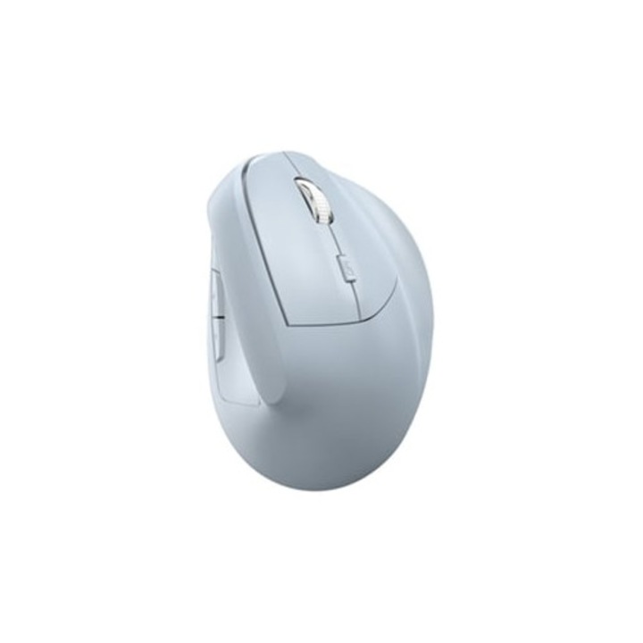 Mouse vertical wireless reincarcabil Lurelia 2.4G, albastru deschis