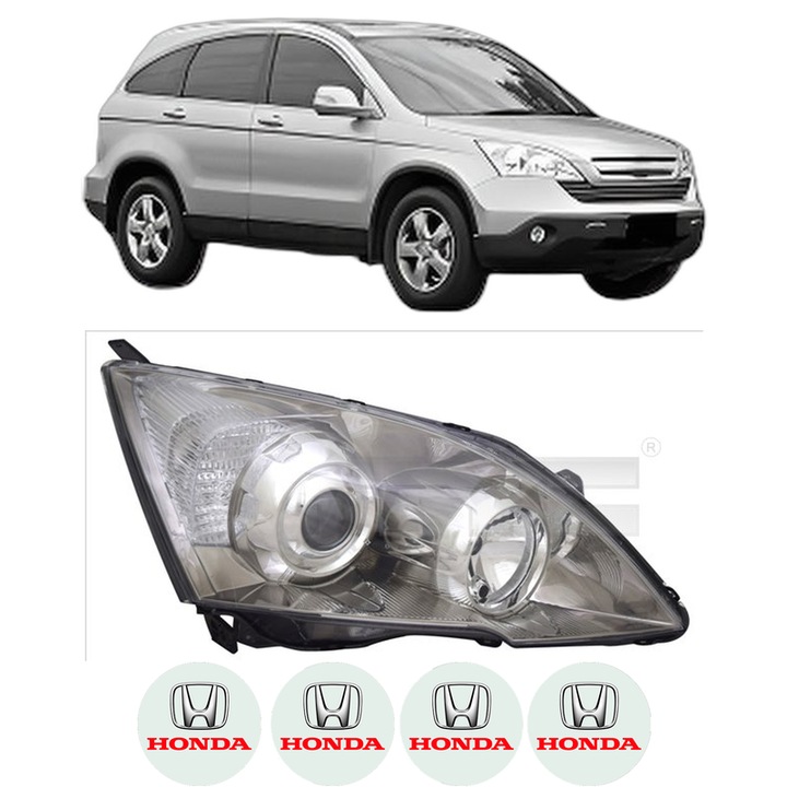 Far Stanga Fata HONDA CR-V III (RE_) din 2006-2012, Auto, TYC, 4x Stickere auto cu HONDA