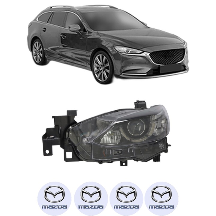 Far Stanga Fata MAZDA 6 Estate Van (GJ) din 2013-2016, Auto, DEPO, 4x Stickere auto cu MAZDA