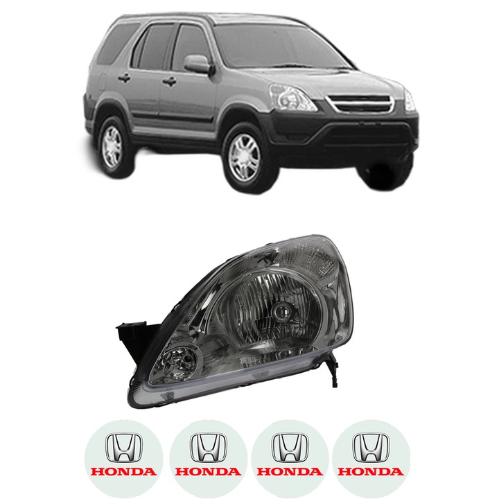 Far Stanga Fata HONDA CR-V II (RD_) din 2001-2007, Auto, DEPO, 4x Stickere auto cu HONDA