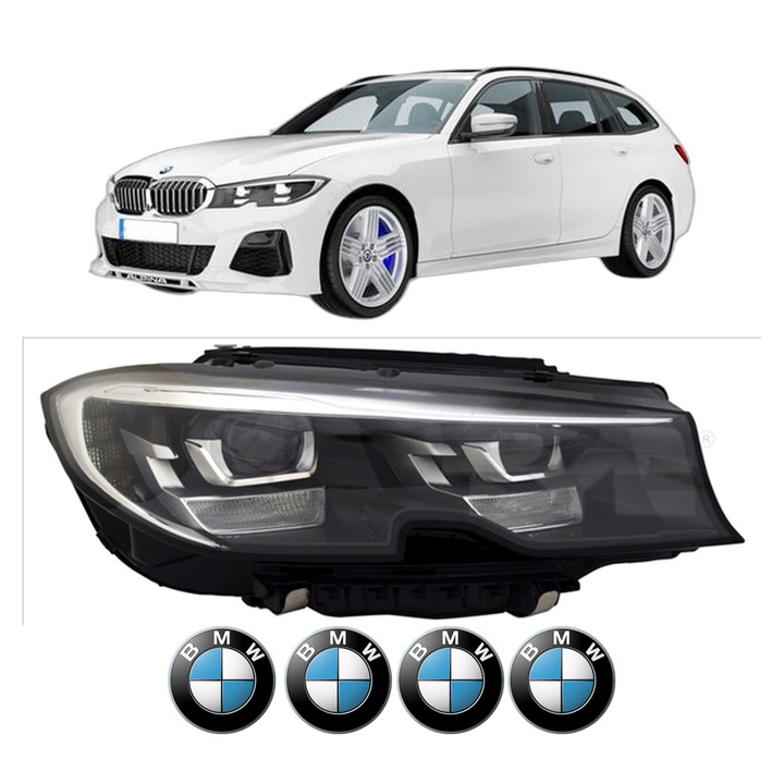 Far Dreapta Fata Bmw Seria 3 Touring Van (G21) din 2019-2022, Auto, TYC, 4x Stickere auto cu BMW