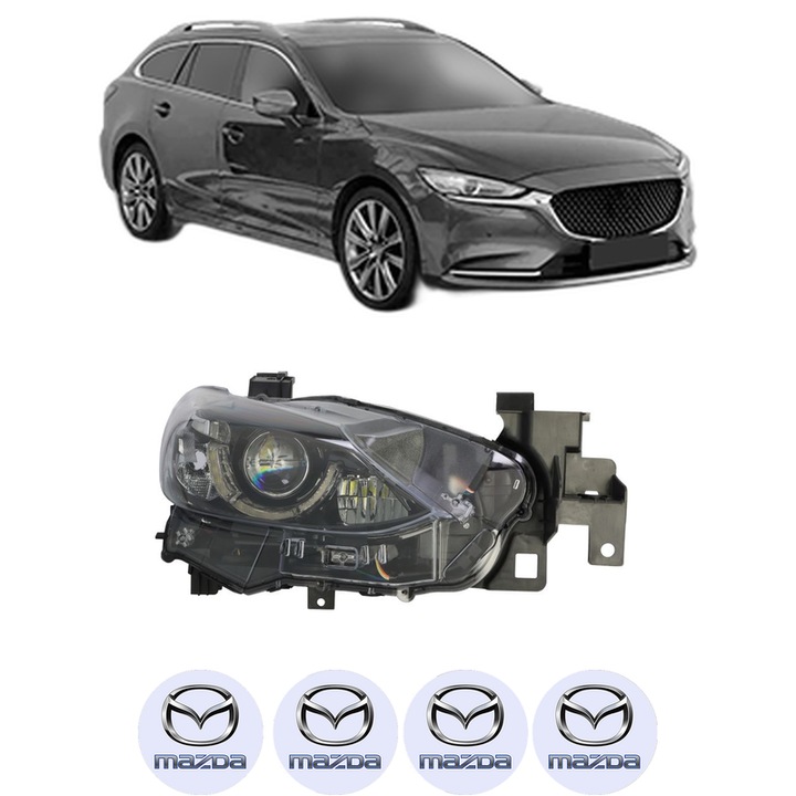 Far Dreapta Fata MAZDA 6 Estate Van (GJ) din 2013-2016, Auto, DEPO, 4x Stickere auto cu MAZDA