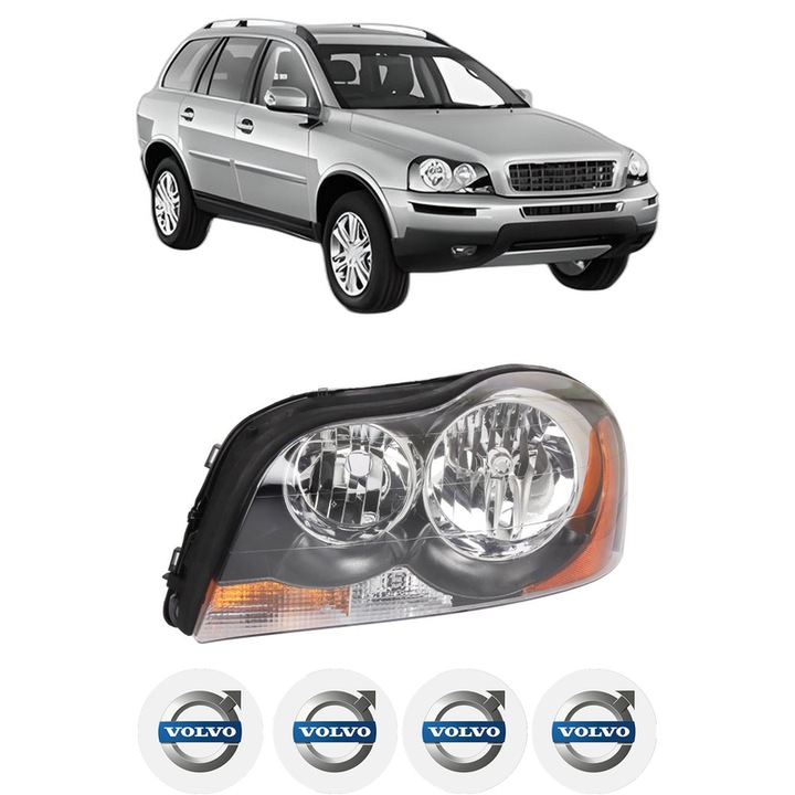 Far Stanga Fata VOLVO XC90 I (275) din 2002-2014, Auto, TYC, 4x Stickere auto cu VOLVO