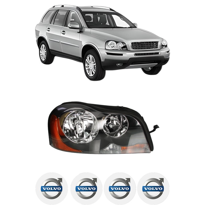 Far Dreapta Fata VOLVO XC90 I (275) din 2002-2014, Auto, DEPO, 4x Stickere auto cu VOLVO