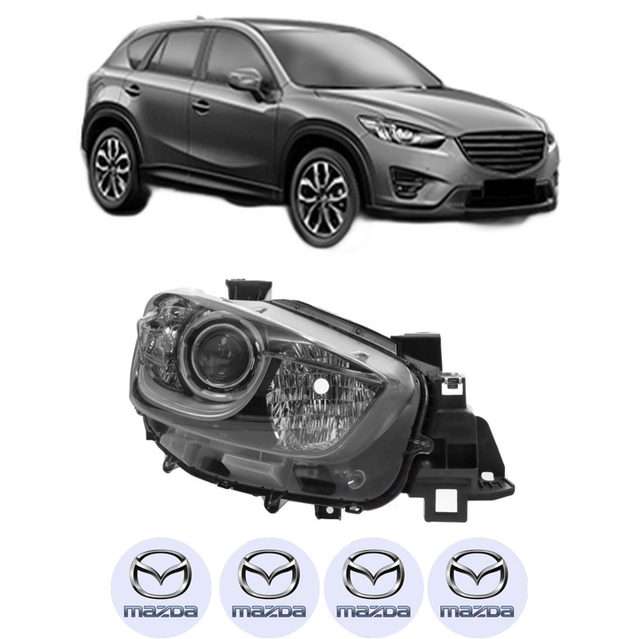Far Dreapta Fata MAZDA CX-5 Van (KE_) din 2015-2017, Auto, DEPO, 4x Stickere auto cu MAZDA