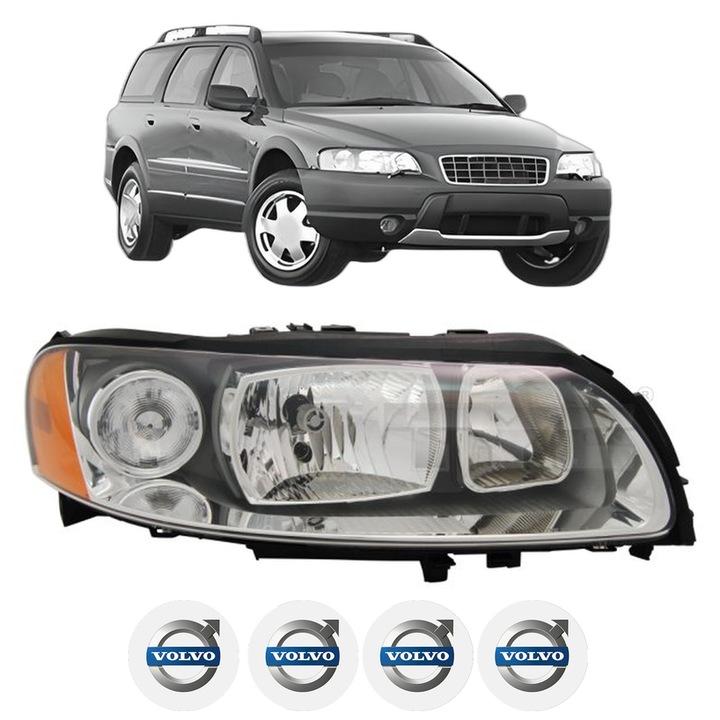 Far Dreapta Fata VOLVO XC70 I Cross Country (295) din 1997-2007, Auto, TYC, 4x Stickere auto cu VOLVO