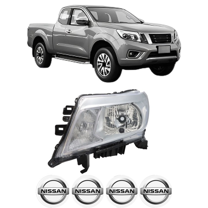 Far Stanga Fata NISSAN NAVARA NP300 Pickup (D23, D23T) din 2014-2015, Auto, DEPO, 4x Stickere auto cu NISSAN