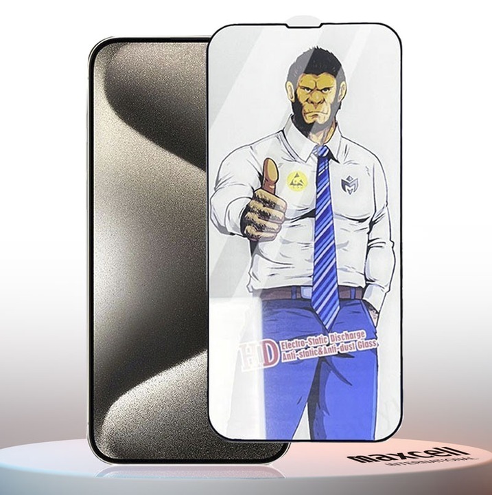 Прозрачно фолио за Oppo A59 - антистатично стъкло, прозрачно/черно