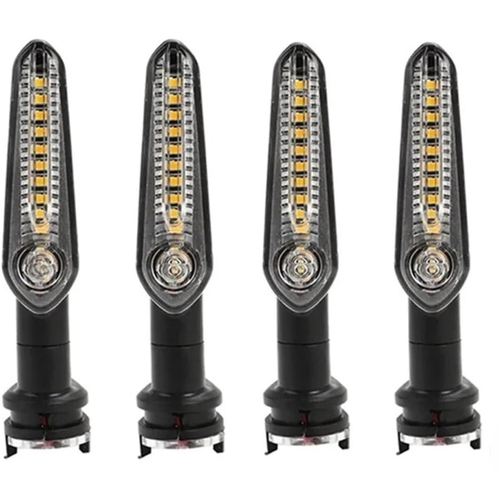Lampi semnalizatoare motocicleta Pili-Paradise, set 4 buc, compact, lumina de zi, pentru MT07, MT03, MT09