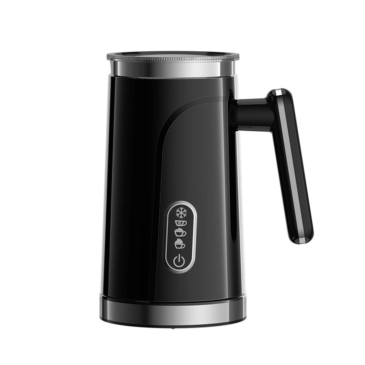 Meleg és hideg tejhabosító automata, 4 az 1-ben, latte tejhabosító gép, BMF101, fekete