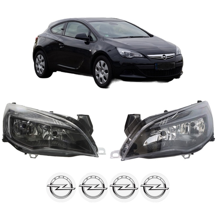 Set Faruri Stanga Dreapta Fata OPEL ASTRA J GTC din 2011-2018, Auto, DEPO, 4x Stickere auto cu OPEL