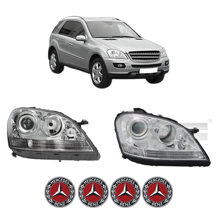 Set Faruri Stanga Dreapta Fata MERCEDES-BENZ M-CLASS (W164) din 2005-2011, Auto, TYC, 4x Stickere auto cu MERCEDES-BENZ