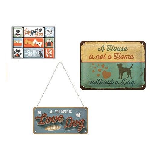 Pachet Dog Lover - placa 15x20, placa cu snur, set magneti