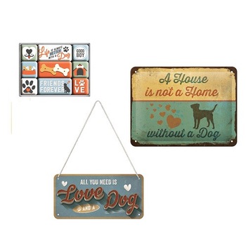 Pachet Dog Lover - placa 15x20, placa cu snur, set magneti Pachet Dog Lover - placa 15x20, placa cu snur, set magneti