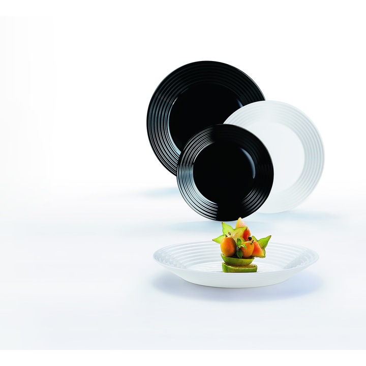 Сервиз за хранене LUMINARC HARENA 18ел., Black and White