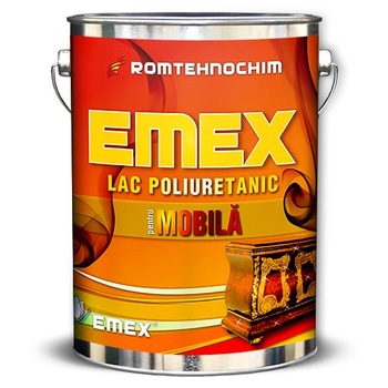 Lac Poliuretanic pentru Mobila “EMEX”, Castan, Bidon 16 Kg, Intaritor inclus Lac Poliuretanic pentru Mobila “EMEX”, Castan, Bidon 16 Kg, Intaritor inclus