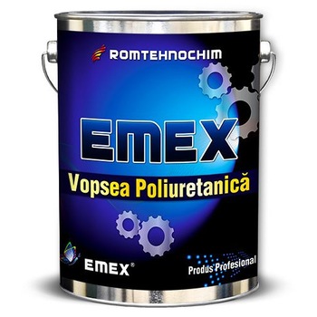 Vopsea Poliuretanica Bicomponenta “EMEX”, Albastru, Bidon 4 KG, Intaritor inclus Vopsea Poliuretanica Bicomponenta “EMEX”, Albastru, Bidon 4 KG, Intaritor inclus