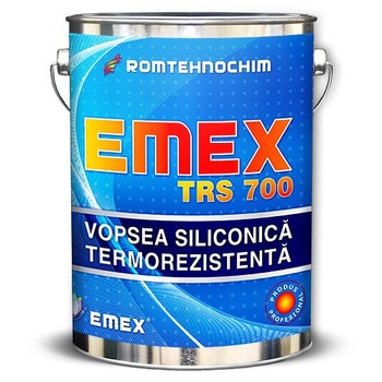 Vopsea Siliconica Termorezistenta “EMEX TRS 700”, Negru, Bidon 4 KG Vopsea Siliconica Termorezistenta “EMEX TRS 700”, Negru, Bidon 4 KG