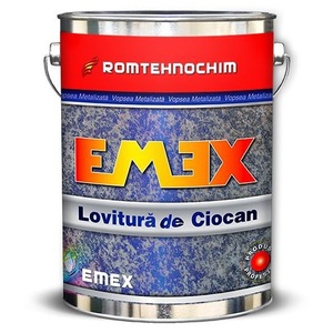 Vopsea Metalizata cu Efect de Lovitura de Ciocan “EMEX”, Argintiu, Bidon 4 KG