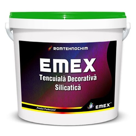 Tencuiala Decorativa Silicatica Emex Alb Bidon 25 Kg Emag Ro