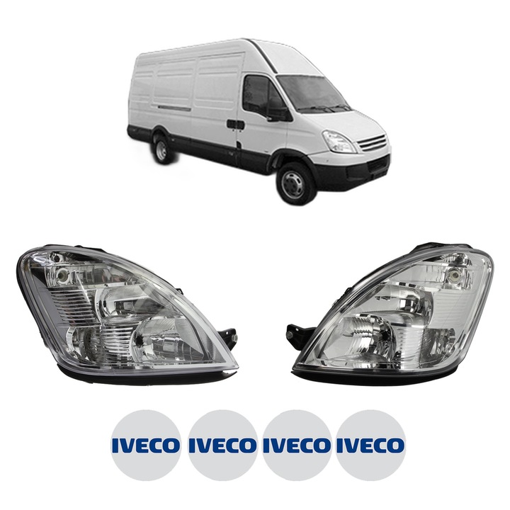 Set Faruri Stanga Dreapta Fata IVECO DAILY IV Van din 2006-2012, Auto, TYC, 4x Stickere auto cu IVECO