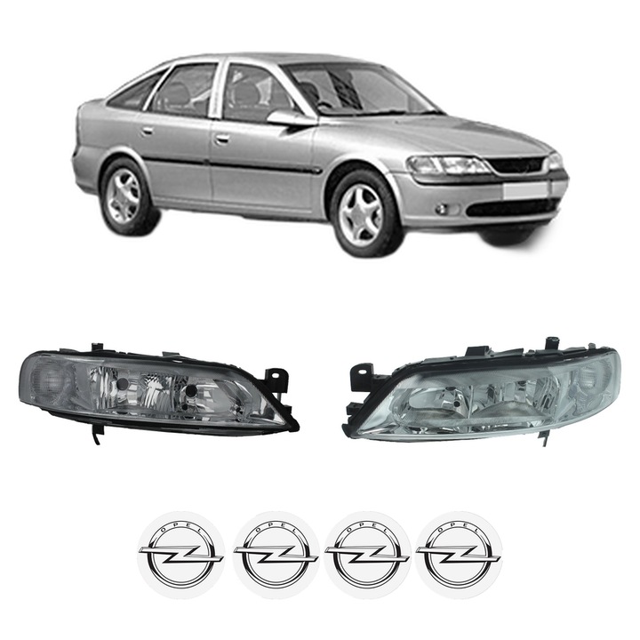 Set Faruri Stanga Dreapta Fata OPEL VECTRA B Hatchback (J96) din 1995-2003, Auto, TYC, 4x Stickere auto cu OPEL