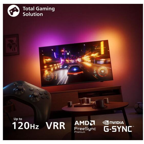 Televizor Philips 55OLED760/12, Televizor OLED - 55 - negru, UltraHD/4K, Ambilight, tuner triplu, panou 120Hz