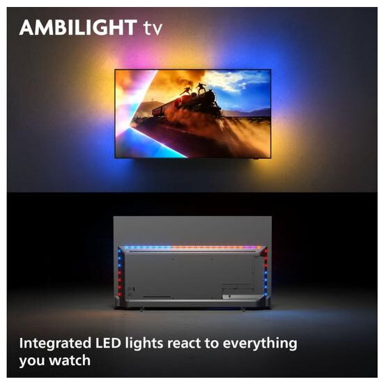 Televizor Philips 55OLED760/12, Televizor OLED - 55 - negru, UltraHD/4K, Ambilight, tuner triplu, panou 120Hz