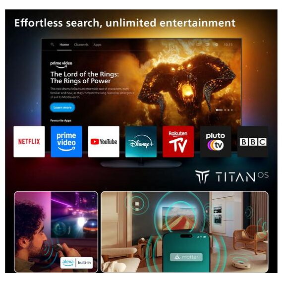 Televizor Philips 55OLED760/12, Televizor OLED - 55 - negru, UltraHD/4K, Ambilight, tuner triplu, panou 120Hz