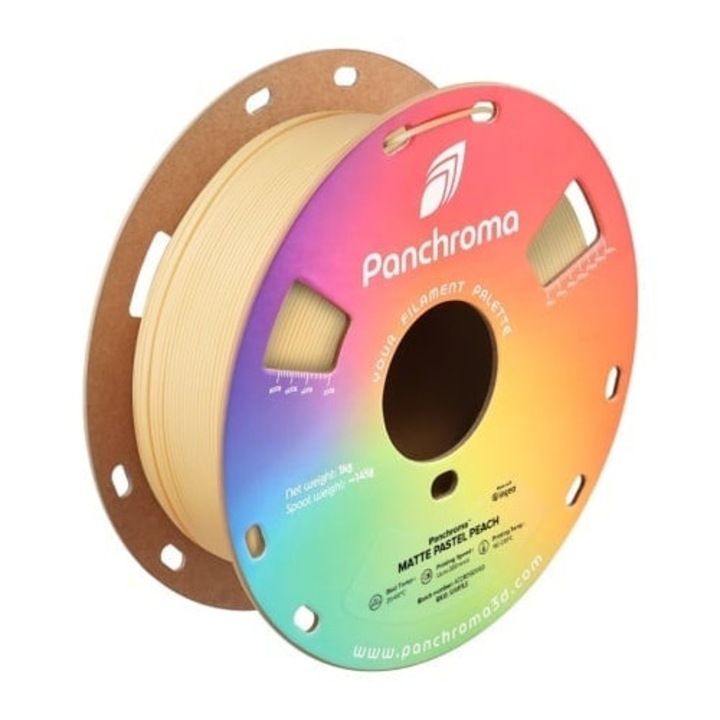 Filament POLYMAKER Panchroma™ PLA Matte Pastel Peach ( piersica ) 1KG,1.75 mm