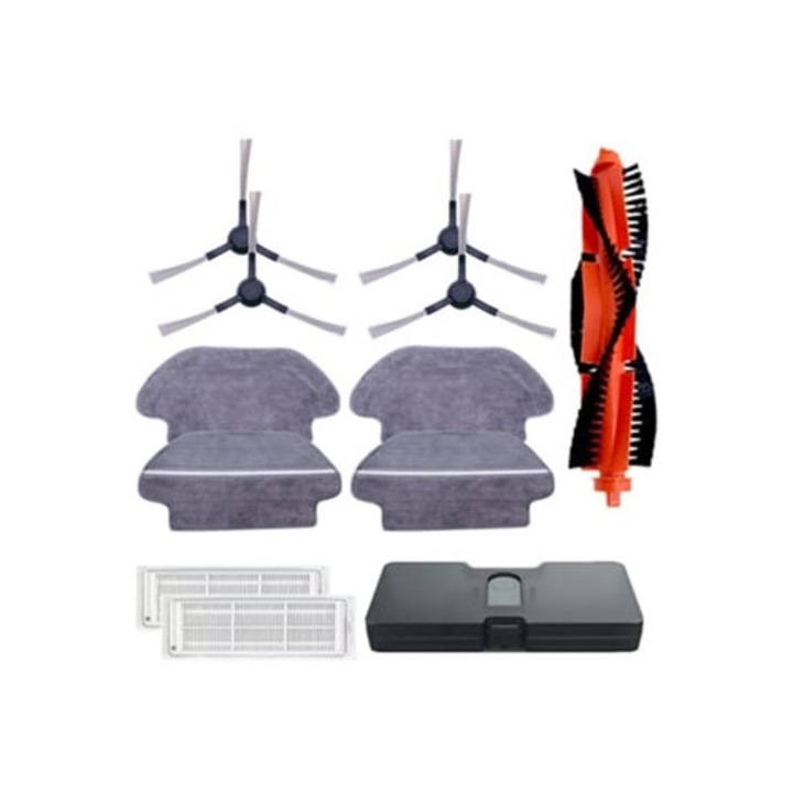 Set piese pentru aspirator robot Xiaomi Mop STYJ02YM, perie principala, perii laterale, mop, filtru HEPA, rezervor apa