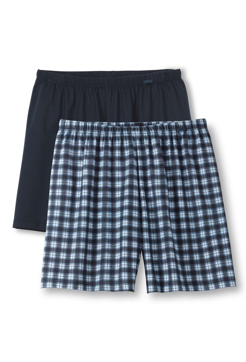 CALIDA, Set de boxeri din bumbac Benefits - 2 perechi, Alb/Albastru