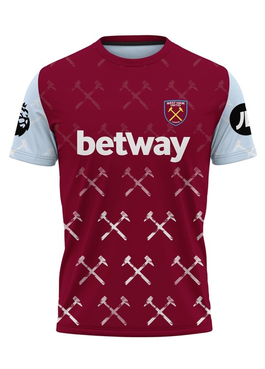 Férfi póló West-Ham-United 115.53, rövid ujjú, többszínű