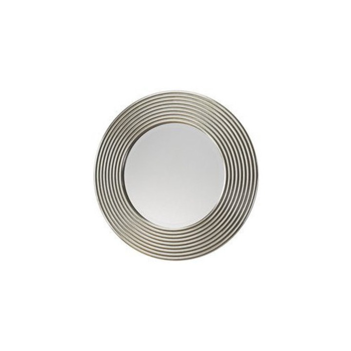 Oglinda Euro-Home Okragle 81cm, rama argintie texturata