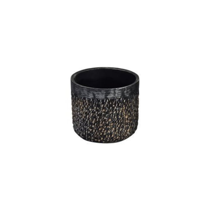 Ghiveci structural Euro-Home, bronz, 17x14 cm