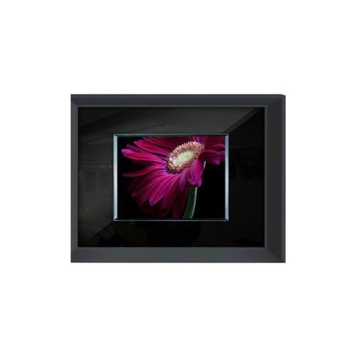 Tablou roz cu floare, Euro-Home, 80x60cm, sticla