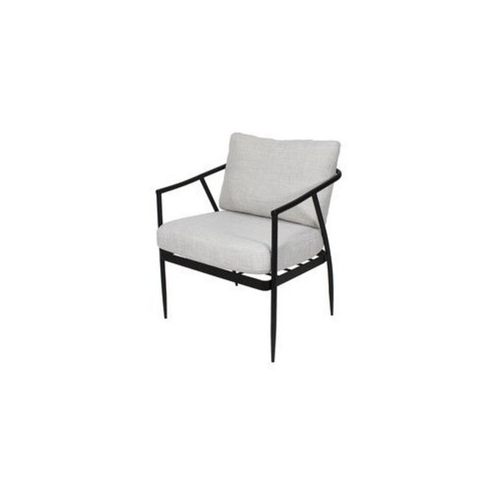 Fotoliu Euro-Home, model TOYJ19-626B, negru, 64x66x71 cm, cu perne deschise