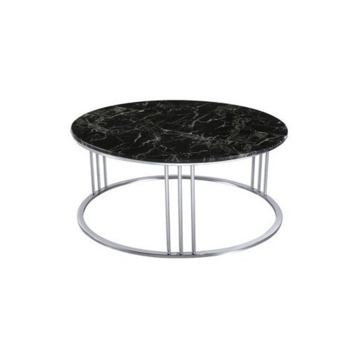 Mese Euro-Home, masa moderna din marmura neagra, 100x45cm