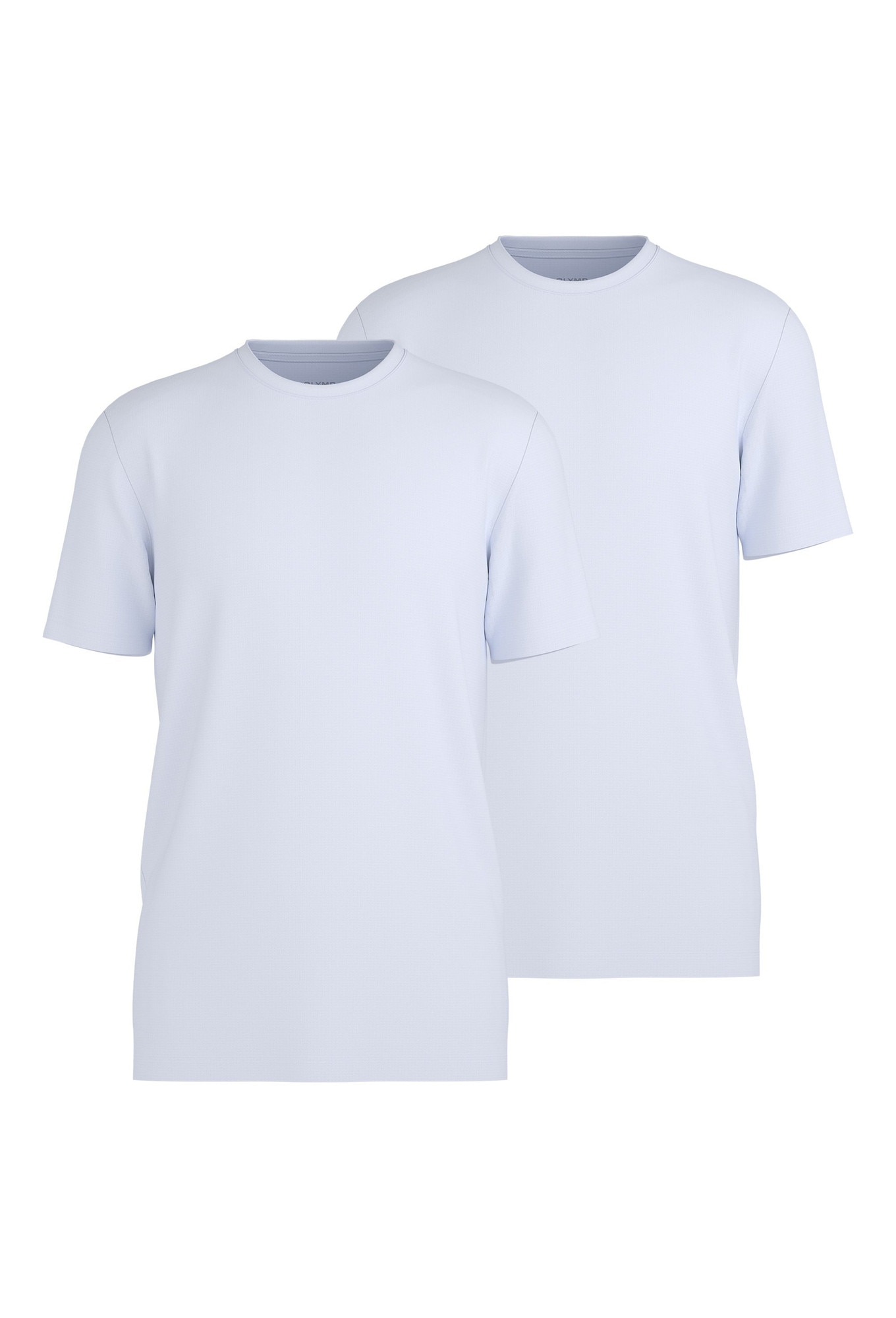 Olymp, Set de tricouri cu model uni - 2 piese, Alb, 2XL