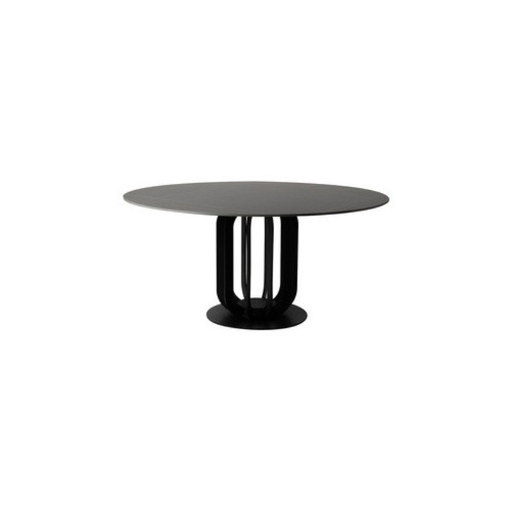 Masa rotunda Euro-Home, marmura, 150x75cm, neagra