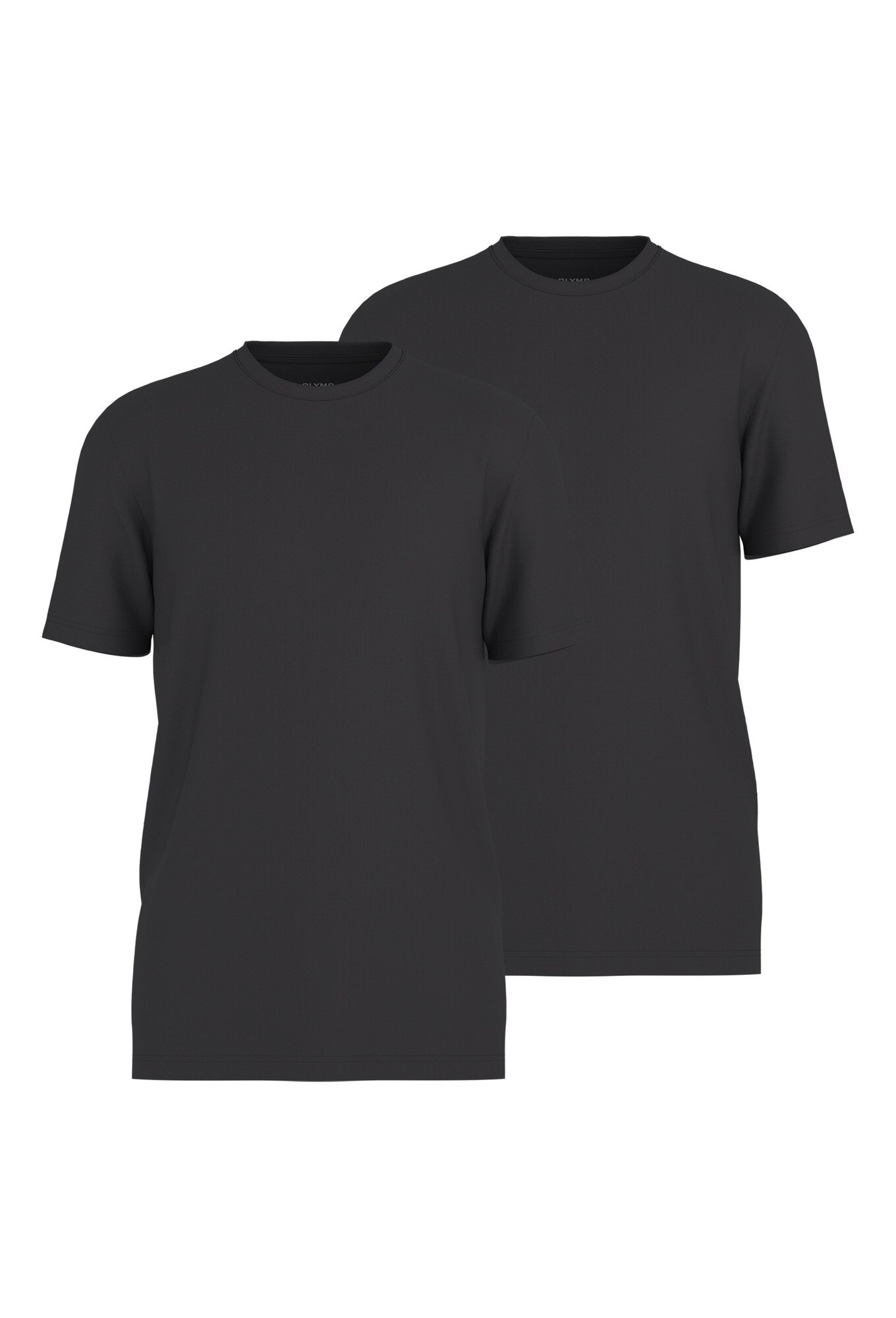 Olymp, Set de tricouri cu model uni - 2 piese, Negru, XL