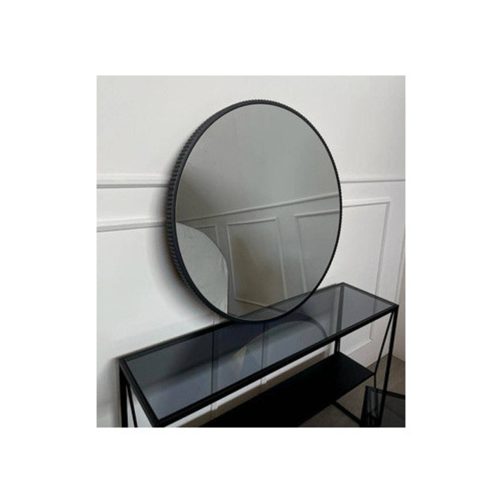 Oglinda Euro-Home Okragle, neagra, 89,5x4,5 cm