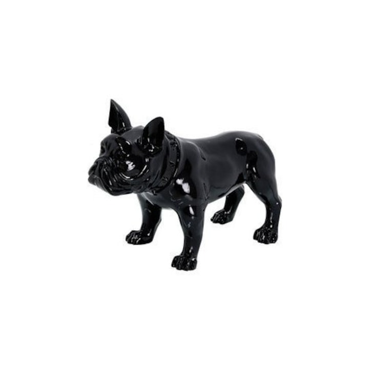 Figura decorativa buldog Euro-Home, 64x54x29 cm, neagra